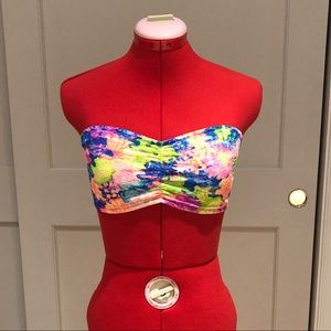 Victoria’s Secret Pink Colorful Lace Bandeau Sz L